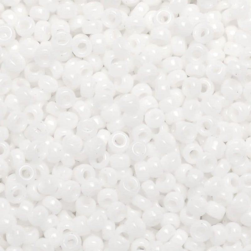 Miyuki Round Seed Bead Size 15/0 8.2g Opaque White - Image 2